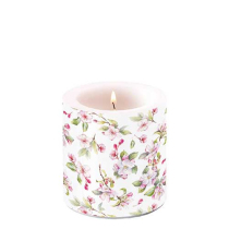 Candle small Spring blossom white