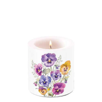 Candle small Pansies