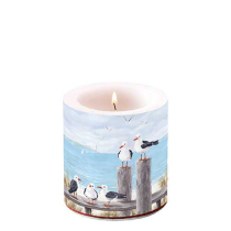 Candle small Seagulls on the dock