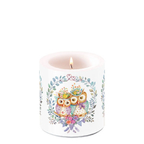 Candle small Owl couple in love