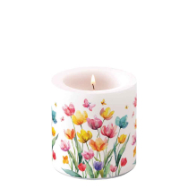 Candle small Fantasy flowers