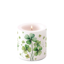 Candle small Four-leaf clovers