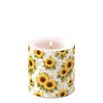 Candle small Sunflower pattern