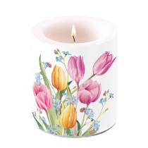 Candle medium Tulips bouquet