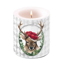 Candle medium Deer in frame