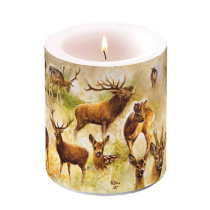 Candle medium Collage of deers