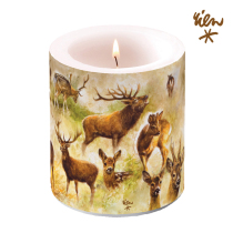 Candle medium Collage of deers