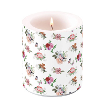 Candle medium Charlotte white