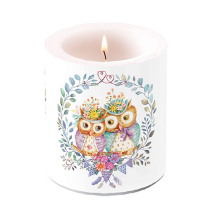 Candle medium Owl couple in love