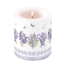 Candle medium Lovely lavender white