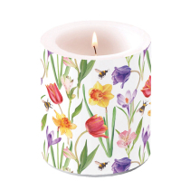 Candle medium Flowers in spring