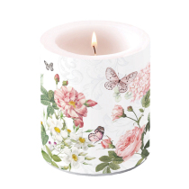 Candle medium Amelia white