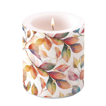 Candle medium Colourful leaves