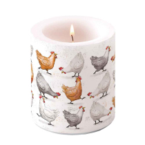 Candle medium Cackling chickens