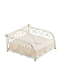 Napkin holder Heart small cream
