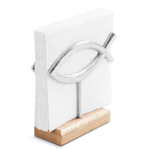 Napkin holder Communion fish silver