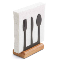 Napkin holder Cutlery silhouette black