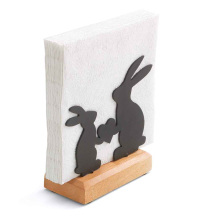 Napkin holder Bunny love black