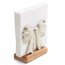 Napkin holder Beautiful bow silver