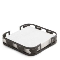 Napkin holder Band of butterflies lunch black