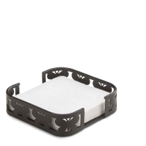 Napkin holder Band of butterflies cocktail black