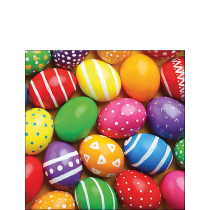 Napkin 25 Painted Easter eggs FSC Mix
