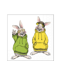 Napkin 25 Peacy and Capo green/yellow FSC Mix