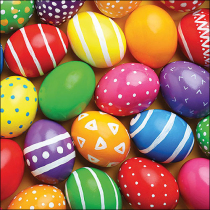 Napkin 33 Painted Easter eggs FSC Mix