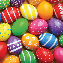 Napkin 33 Painted Easter eggs FSC Mix