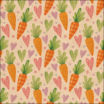 Napkin 33 Recycled Carrots and hearts nature FSC Mix
