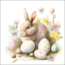 Napkin 33 Bunny and eggs FSC Mix