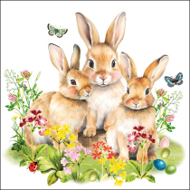 Napkin 33 Bunny family FSC Mix