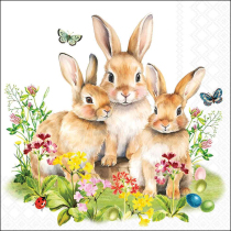 Napkin 33 Bunny family FSC Mix