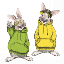 Napkin 33 Peacy and Capo green/yellow FSC Mix