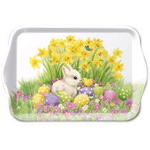 Tray melamine 13x21 cm Easter friends