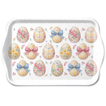 Tray melamine 13x21 cm Decorated Easter eggs