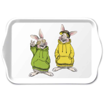 Tray melamine 13x21 cm Peacy and Capo green/yellow
