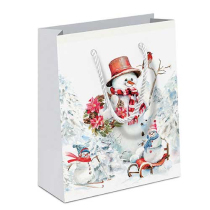 Gift bag Sporty snowmen