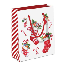 Gift bag X-Mas stockings white
