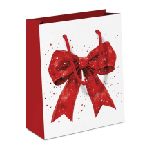 Gift bag Fancy bow red/white