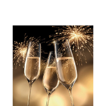 Napkin 25 Celebration gold FSC Mix