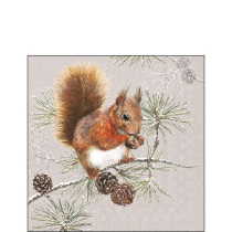 Napkin 25 Squirrel in winter FSC Mix