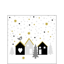 Napkin 25 Magic house black FSC Mix