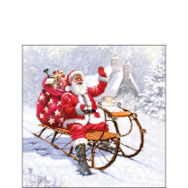 Napkin 25 Santa on sledge FSC Mix