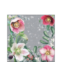 Napkin 25 Helleborus orientalis grey FSC Mix
