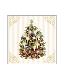 Napkin 25 X-Mas tree cream FSC Mix