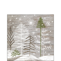 Napkin 25 Trees on wood FSC Mix