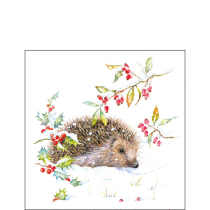 Napkin 25 Hedgehog in winter FSC Mix