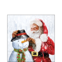 Napkin 25 Santa and snowman FSC Mix