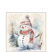 Napkin 25 Snowman in nature FSC Mix